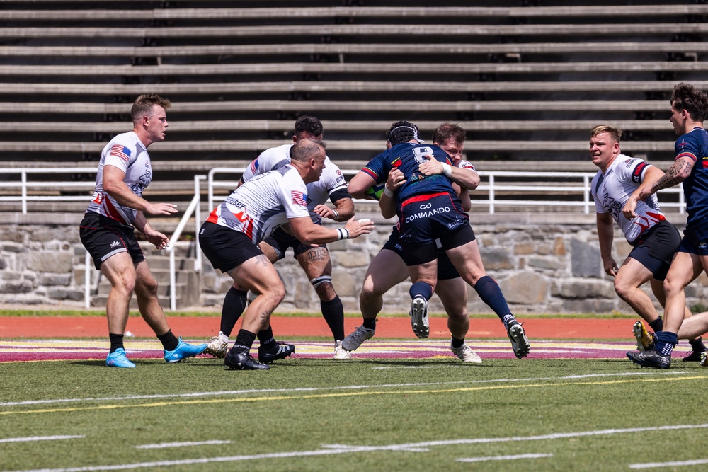 U.S. Marines and the Royal Marines Compete in a Rugby Match During the 2024 Virginia Gauntlet