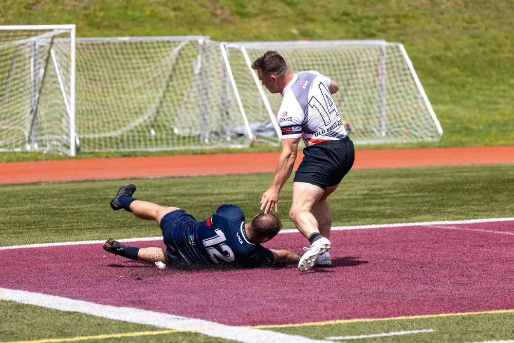 U.S. Marines and the Royal Marines Compete in a Rugby Match During the 2024 Virginia Gauntlet