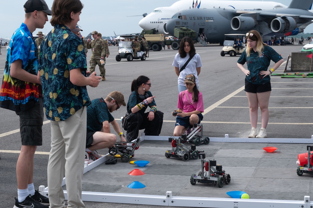 Charleston Airshow 2024 STEM Exhibit demonstration