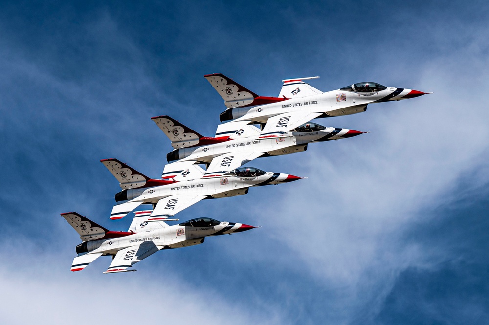 Pararescue Jumpers perform a rescue demonstration at The Great Texas Airshow 2024