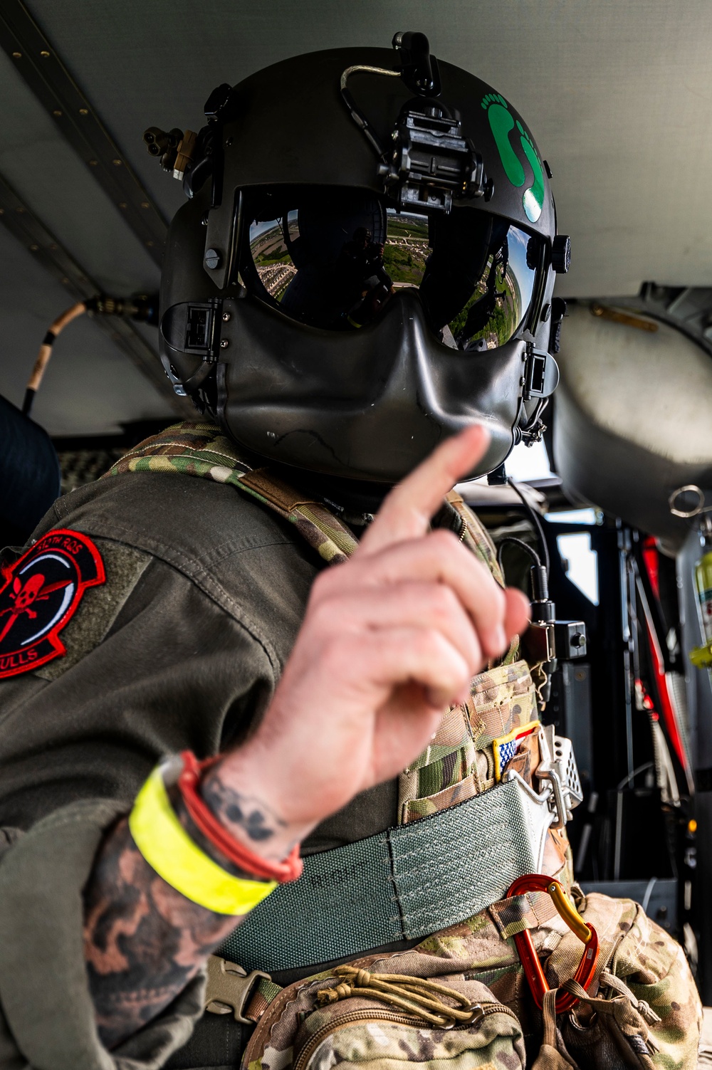 Pararescue Jumpers perform a rescue demonstration at The Great Texas Airshow 2024