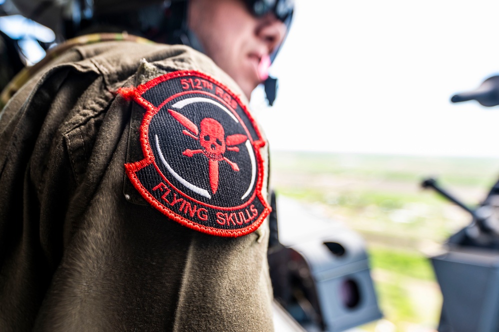 Pararescue Jumpers perform a rescue demonstration at The Great Texas Airshow 2024