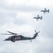 Pararescue Jumpers perform a rescue demonstration at The Great Texas Airshow 2024