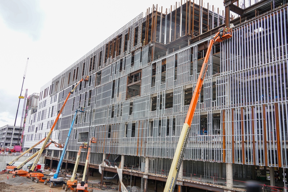 Construction continues at the Louisville VA Medical Center April 3, 2024
