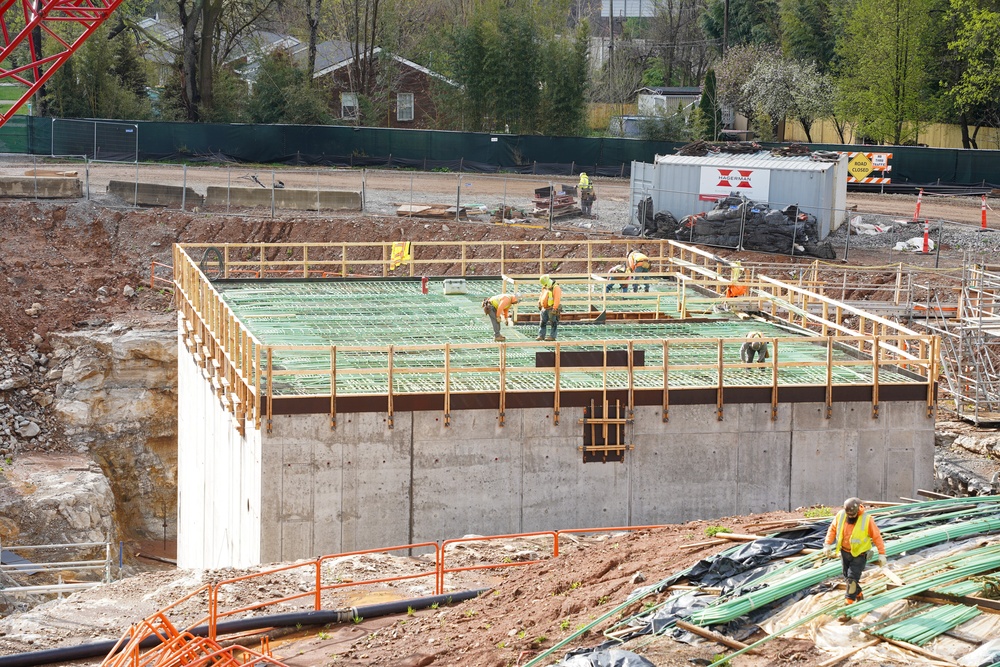 Construction continues at the Louisville VA Medical Center April 3, 2024