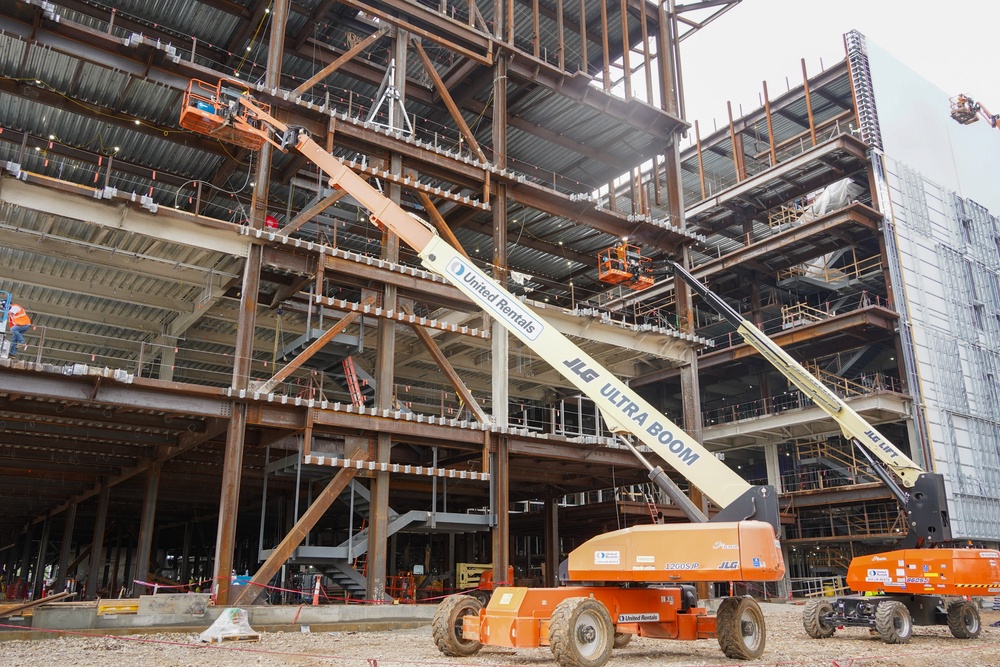 Construction continues at the Louisville VA Medical Center April 17, 2024