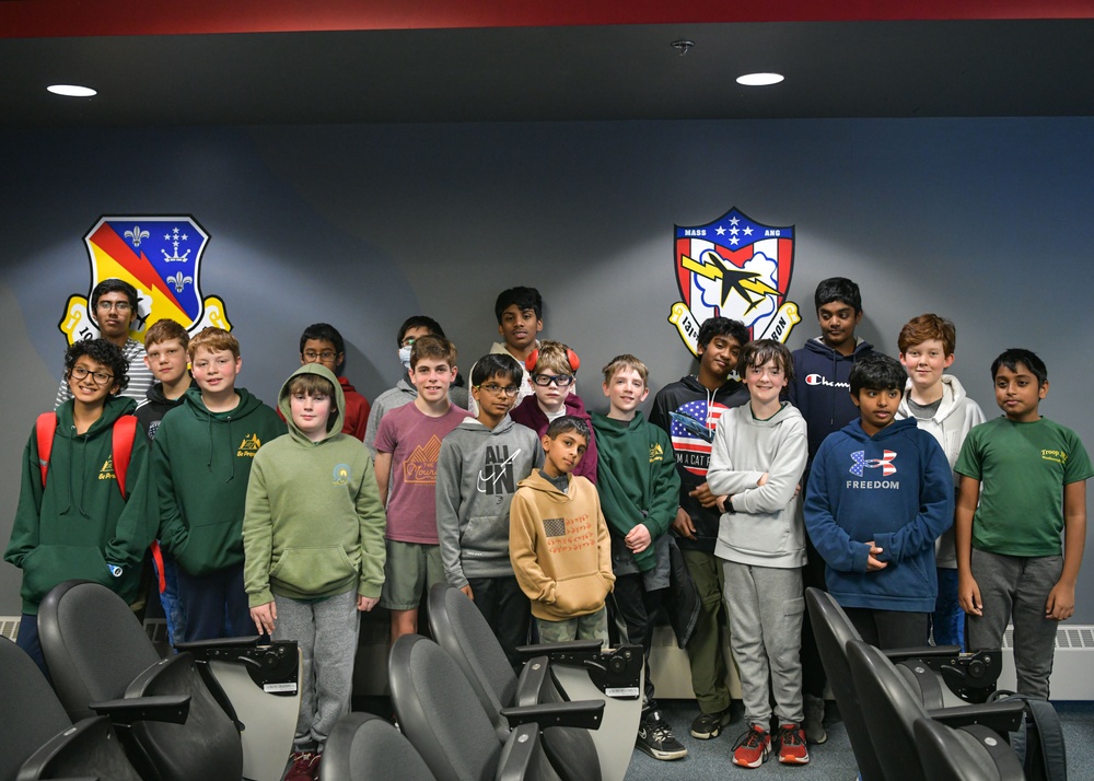 104th Fighter Wing hosts Longmeadow troop 94, Westborough troop 382 for base tour