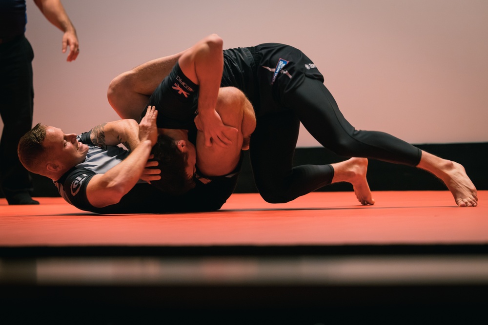 U.S. Marines and Royal Marines compete in jiu jitsu during the 2024 Virginia Gauntlet