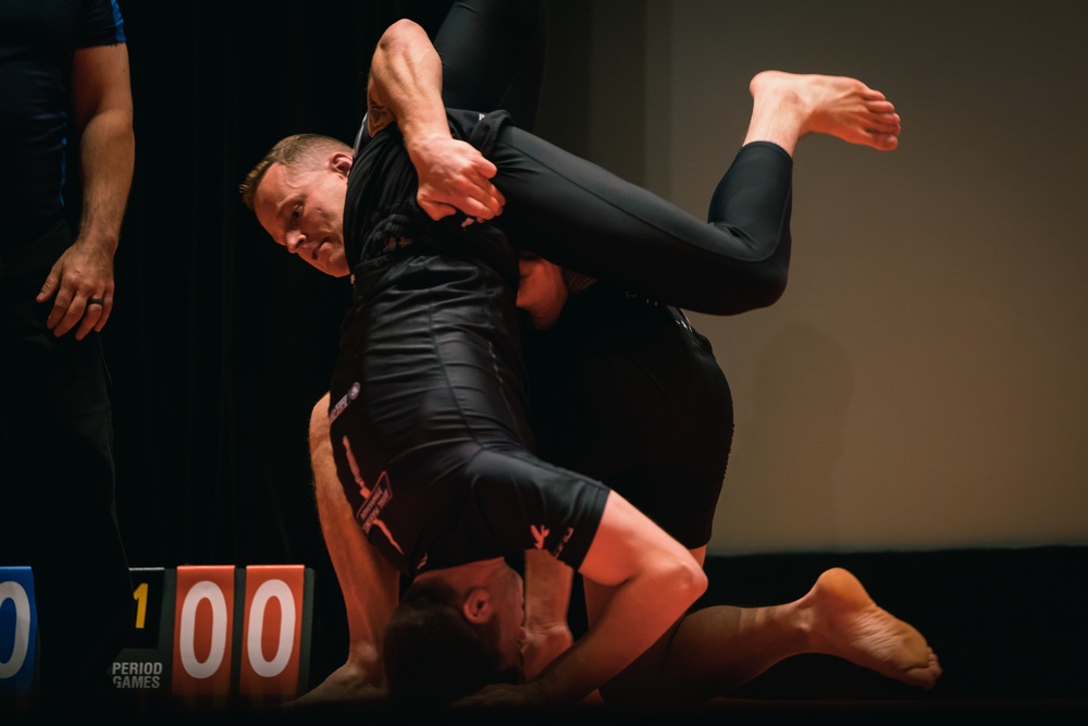 U.S. Marines and Royal Marines compete in jiu jitsu during the 2024 Virginia Gauntlet