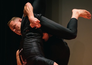 U.S. Marines and Royal Marines compete in jiu jitsu during the 2024 Virginia Gauntlet