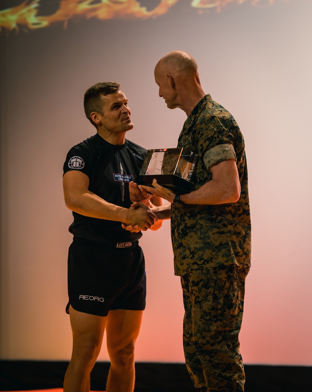 U.S. Marines and Royal Marines compete in jiu jitsu during the 2024 Virginia Gauntlet