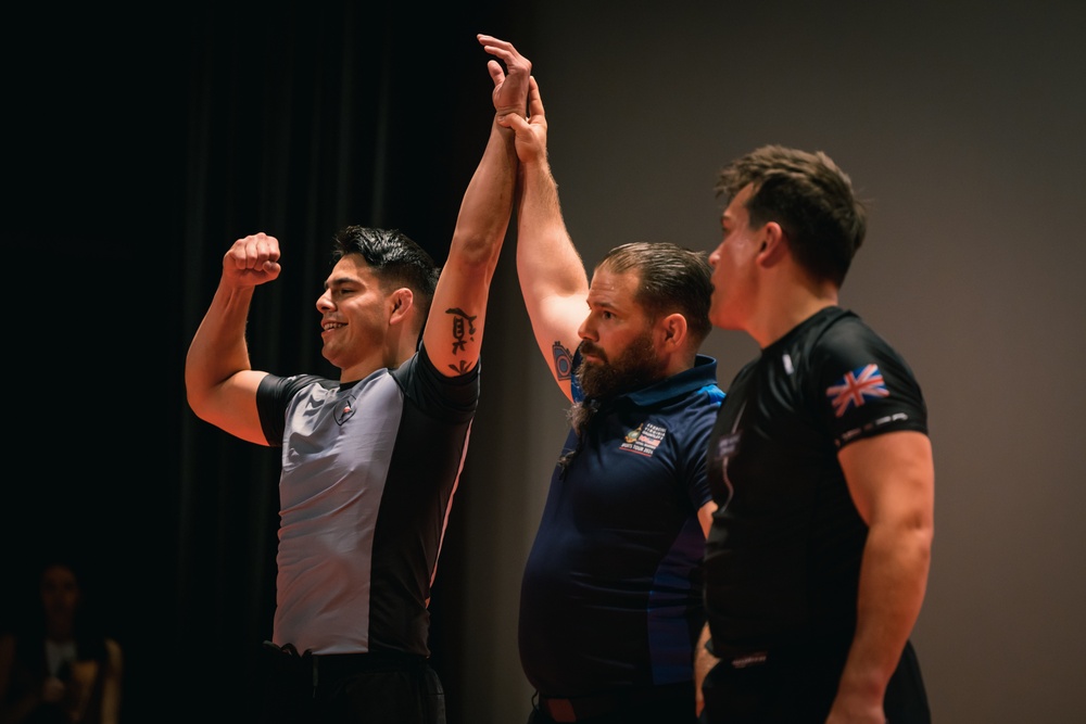 U.S. Marines and Royal Marines compete in jiu jitsu during the 2024 Virginia Gauntlet