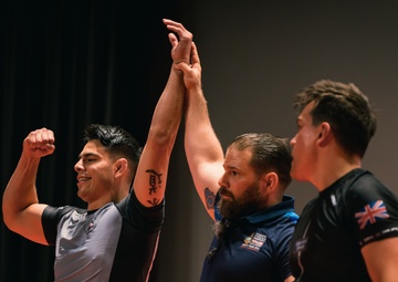 U.S. Marines and Royal Marines compete in jiu jitsu during the 2024 Virginia Gauntlet