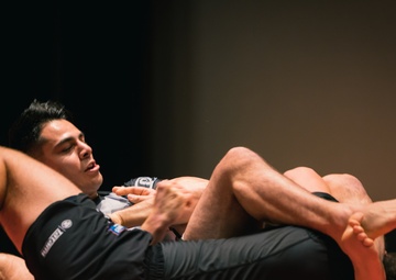 U.S. Marines and Royal Marines compete in jiu jitsu during the 2024 Virginia Gauntlet