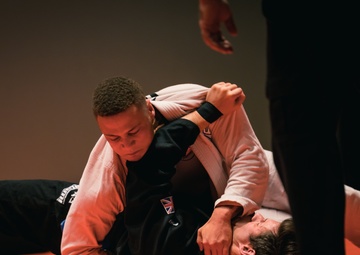U.S. Marines and Royal Marines compete in jiu jitsu during the 2024 Virginia Gauntlet