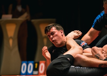 U.S. Marines and Royal Marines compete in jiu jitsu during the 2024 Virginia Gauntlet