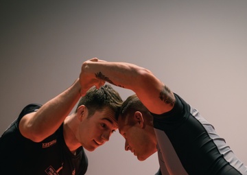 U.S. Marines and Royal Marines compete in jiu jitsu during the 2024 Virginia Gauntlet