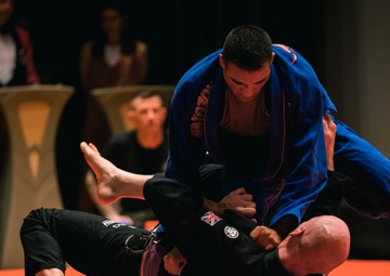 U.S. Marines and Royal Marines compete in jiu jitsu during the 2024 Virginia Gauntlet