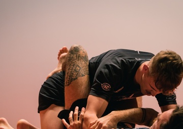 U.S. Marines and Royal Marines compete in jiu jitsu during the 2024 Virginia Gauntlet