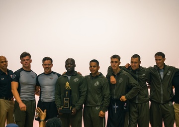 U.S. Marines and Royal Marines compete in jiu jitsu during the 2024 Virginia Gauntlet