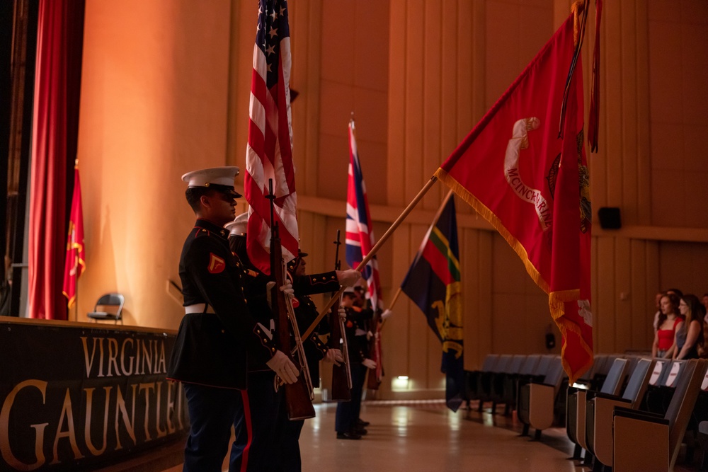 U.S. Marines and Royal Marines compete in jiu jitsu during the 2024 Virginia Gauntlet