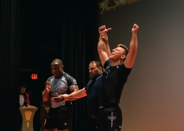U.S. Marines and Royal Marines compete in jiu jitsu during the 2024 Virginia Gauntlet