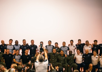 U.S. Marines and Royal Marines compete in jiu jitsu during the 2024 Virginia Gauntlet