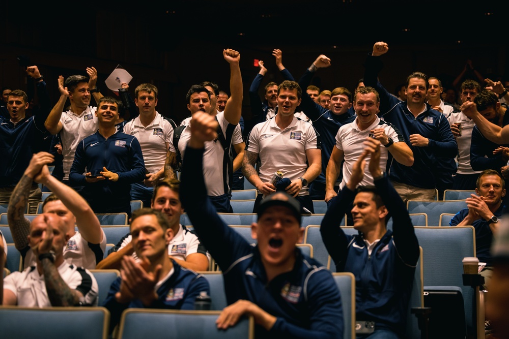 U.S. Marines and Royal Marines compete in jiu jitsu during the 2024 Virginia Gauntlet