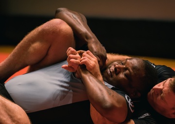 U.S. Marines and Royal Marines compete in jiu jitsu during the 2024 Virginia Gauntlet