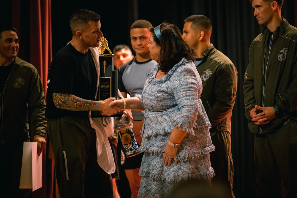 U.S. Marines and Royal Marines compete in jiu jitsu during the 2024 Virginia Gauntlet