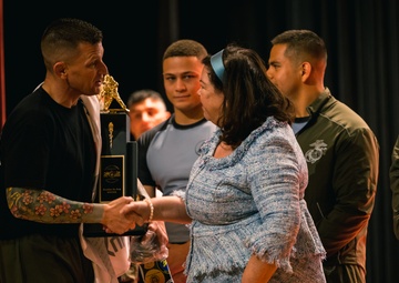 U.S. Marines and Royal Marines compete in jiu jitsu during the 2024 Virginia Gauntlet