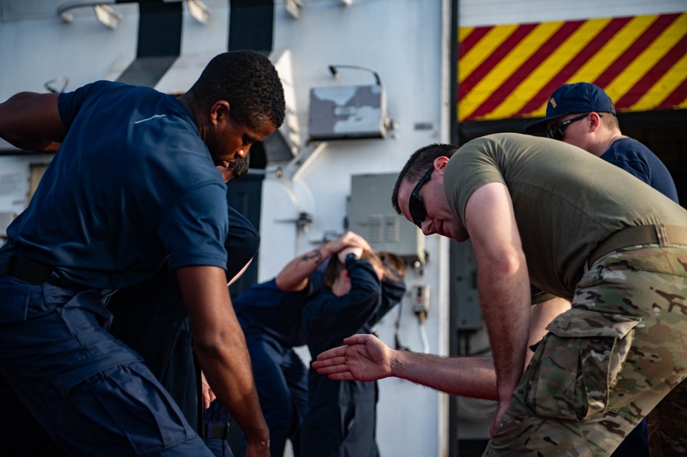 Coast Guard Cutter James' crew learn law enforcement techniques