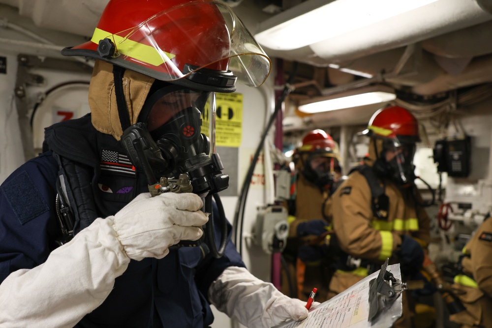 USS Roosevelt (DDG 80) Damage Control Training Team Drill