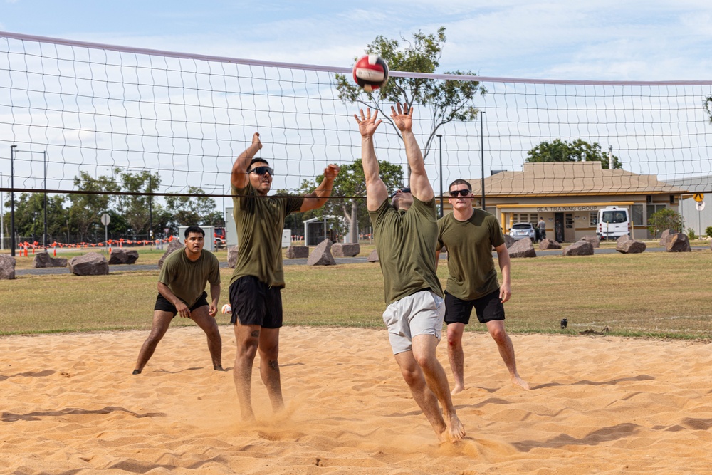 U.S. Marines, ADF compete in friendly volleyball tournament