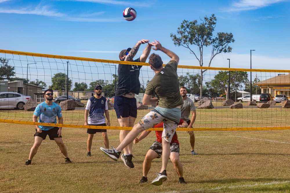 U.S. Marines, ADF compete in friendly volleyball tournament