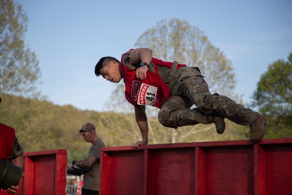 10th Mountain Soldiers compete in the 2024 Best Sapper Non-Standard Physical Fitness Test