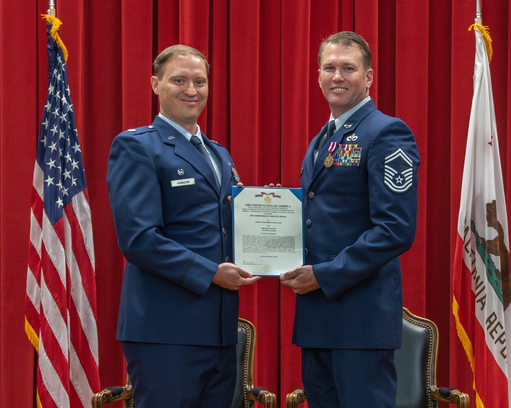 Senior Master Sergeant Kyle G. Platt Honored at his Retirement Ceremony at March Air Reserve Base, CA