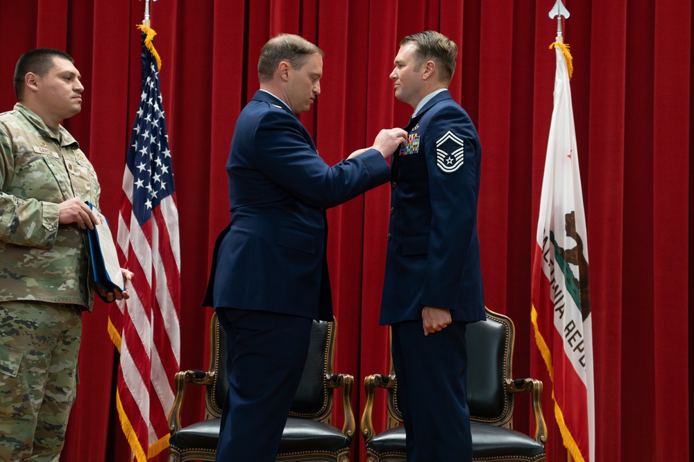 Senior Master Sergeant Kyle G. Platt Honored at his Retirement Ceremony at March Air Reserve Base, CA