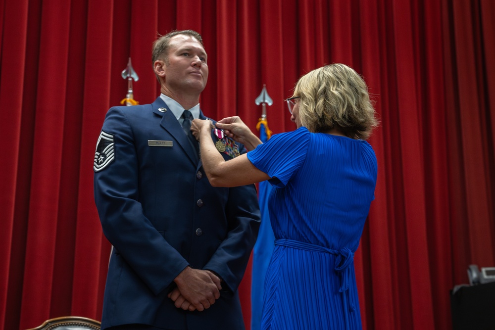 Senior Master Sergeant Kyle G. Platt Honored at his Retirement Ceremony at March Air Reserve Base, CA