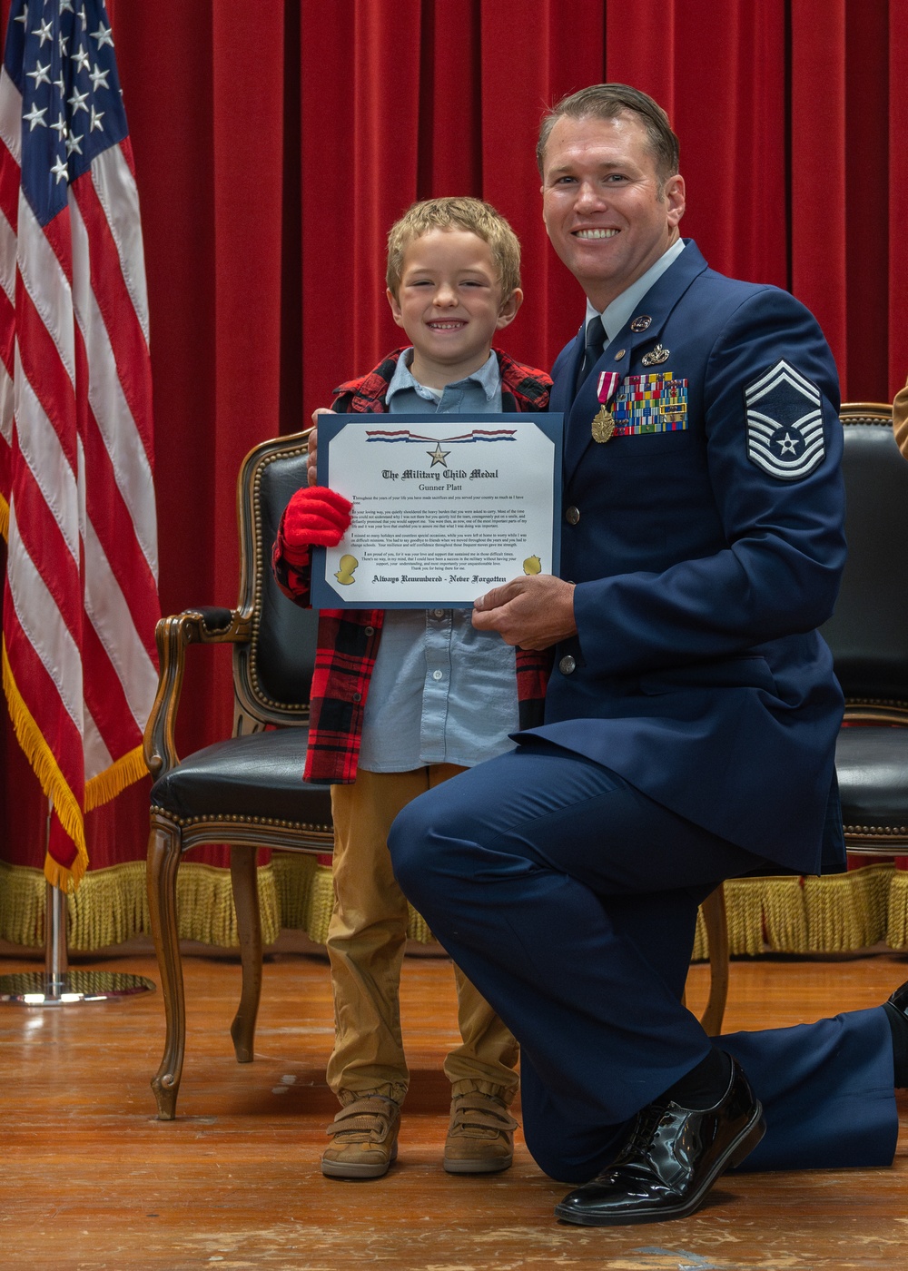 Senior Master Sergeant Kyle G. Platt Honored at his Retirement Ceremony at March Air Reserve Base, CA