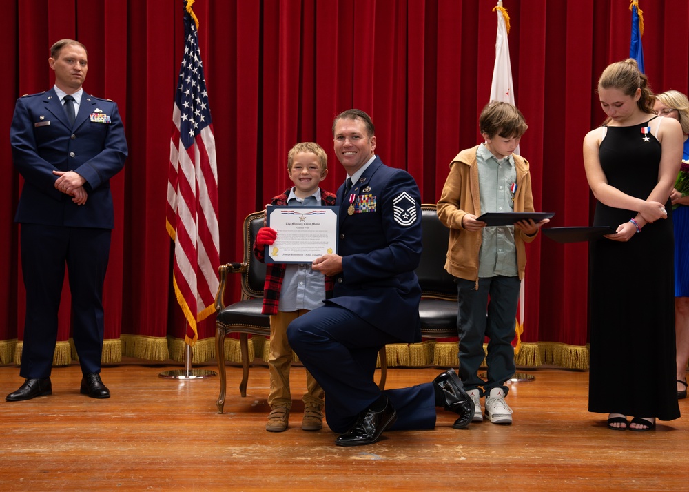 Senior Master Sergeant Kyle G. Platt Honored at his Retirement Ceremony at March Air Reserve Base, CA