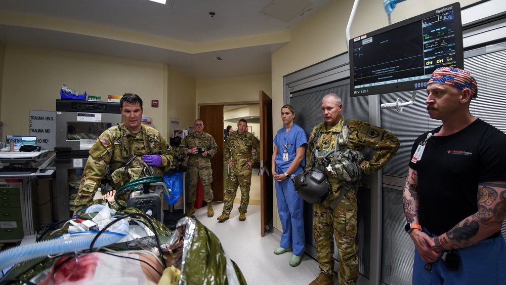 South Carolina National Guard Black Hawk helicopters participate in medical evacuation training with Trident Medical Center Trauma Department