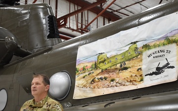 Construction begins on Chinook helicopter display addition to somber Mustang 22 Memorial