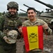 Saber Strike 24: U.S. Soldiers and Spanish Armed Forces Soldiers exchange items