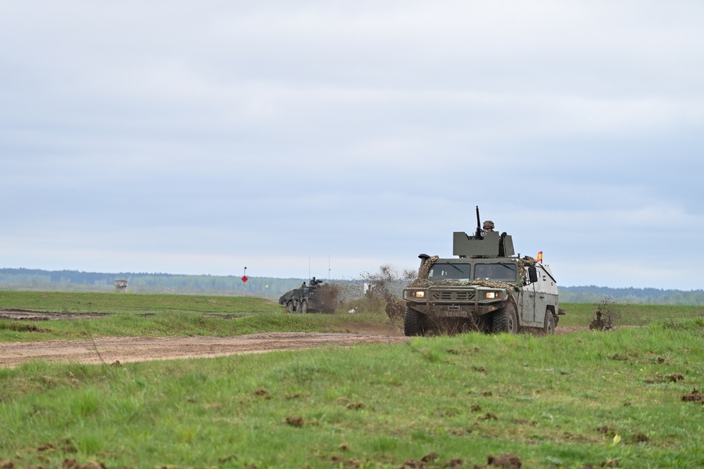 Saber Strike 24: Spanish Armed Forces Soldiers Conduct a Joint Live Fire Exercise