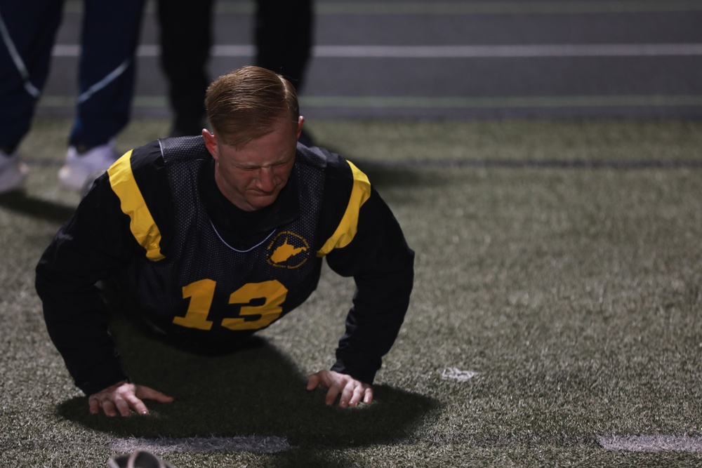 Best Warrior Competition competitors compete in an Army Combat Fitness Test