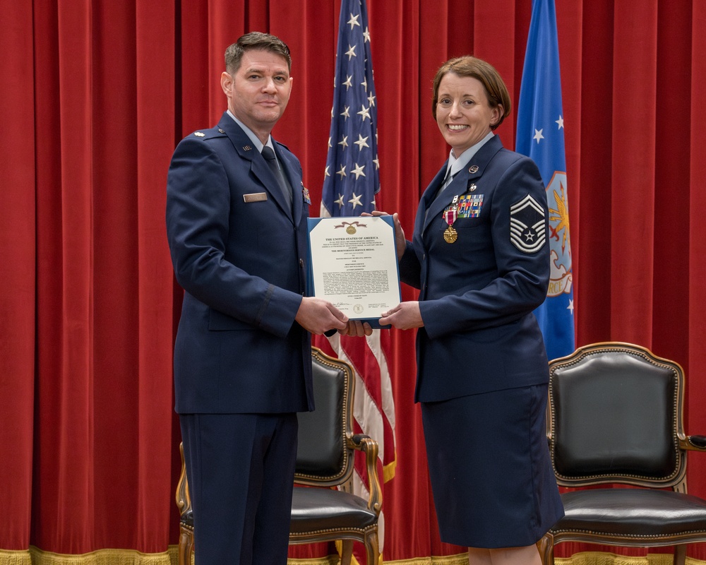 Senior Master Sergeant Michelle K. Aspeytia Honored at hwe Retirement Ceremony at March Air Reserve Base, CA