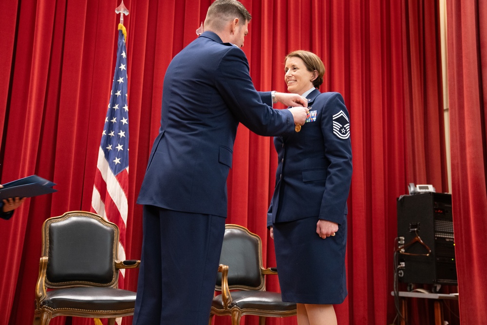 Senior Master Sergeant Michelle K. Aspeytia Honored at hwe Retirement Ceremony at March Air Reserve Base, CA