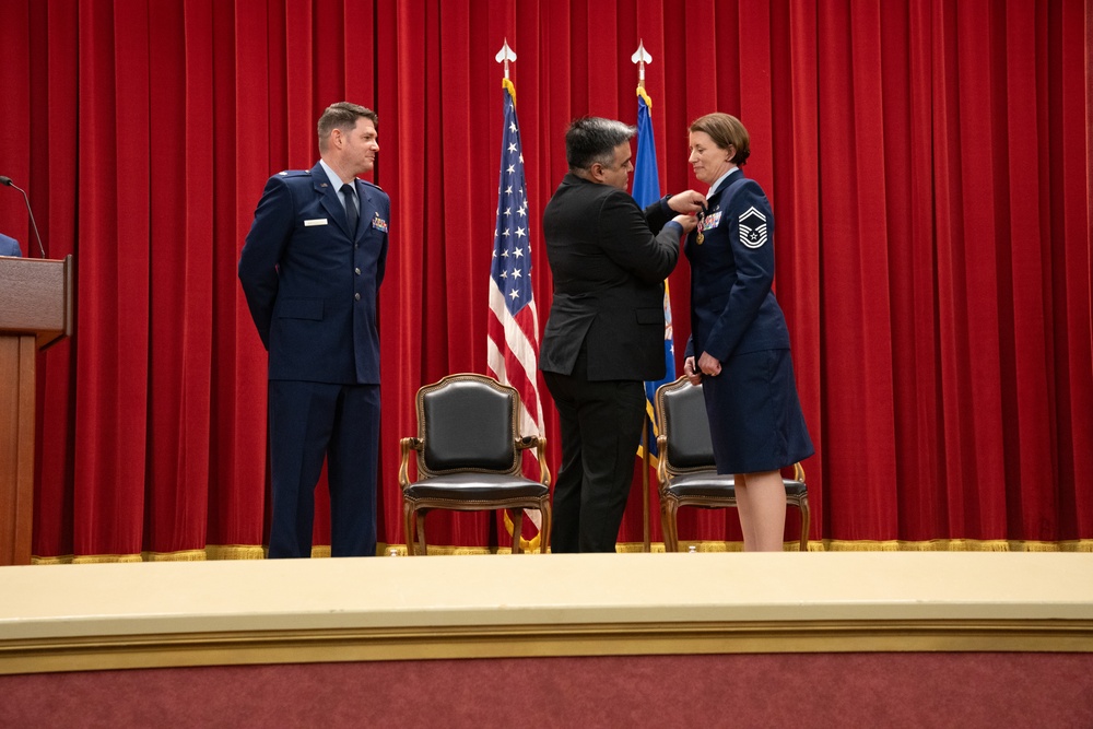 Senior Master Sergeant Michelle K. Aspeytia Honored at hwe Retirement Ceremony at March Air Reserve Base, CA