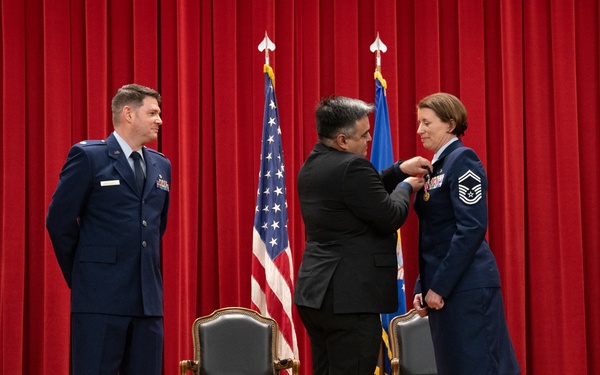 Senior Master Sergeant Michelle K. Aspeytia Honored at hwe Retirement Ceremony at March Air Reserve Base, CA